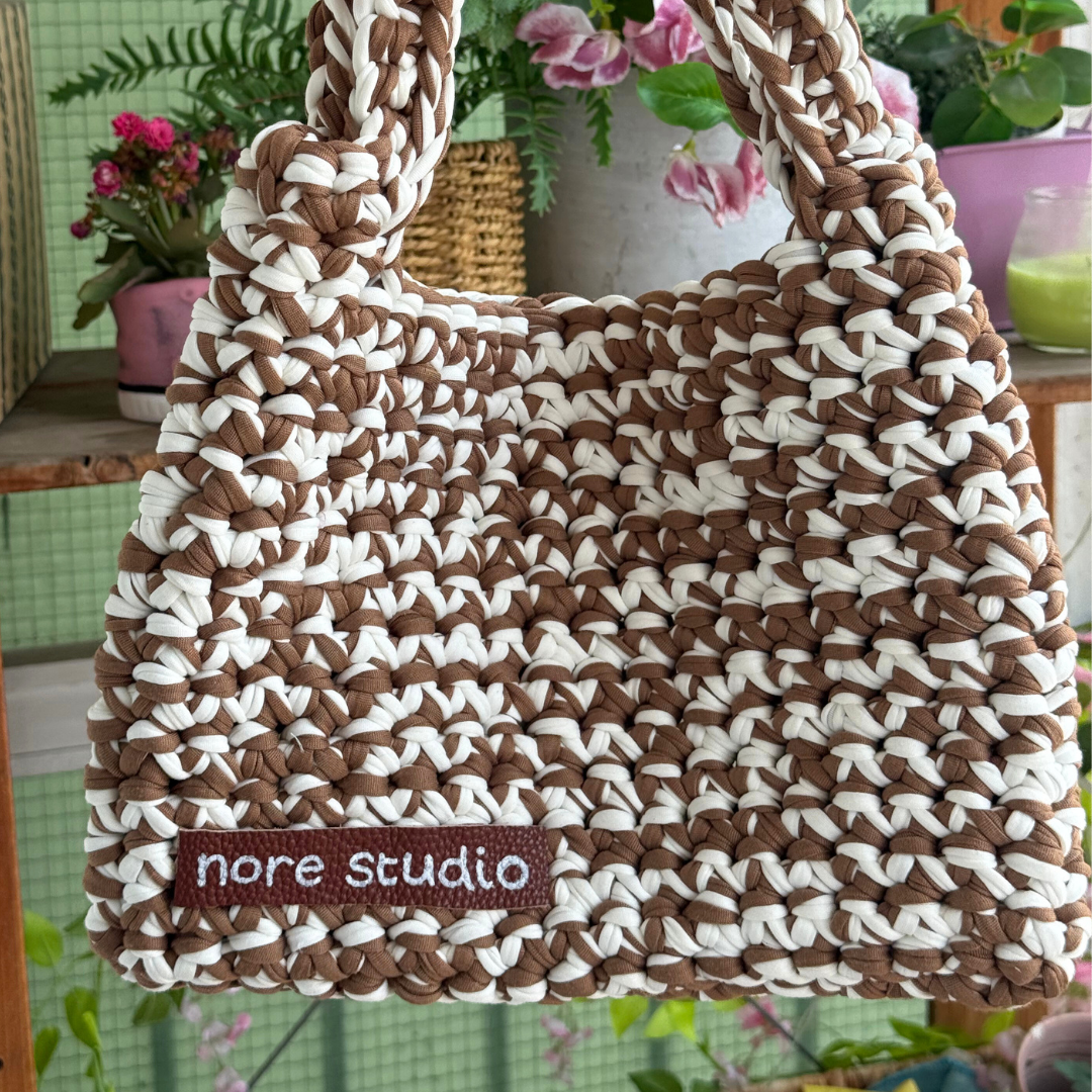 Capuccino Cloud Bag - Chunky Soft Cotton Crochet Bag