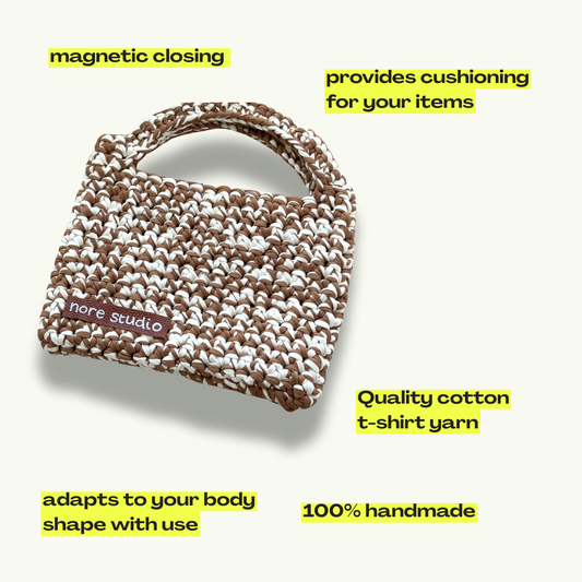 Capuccino Cloud Bag - Chunky Soft Cotton Crochet Bag