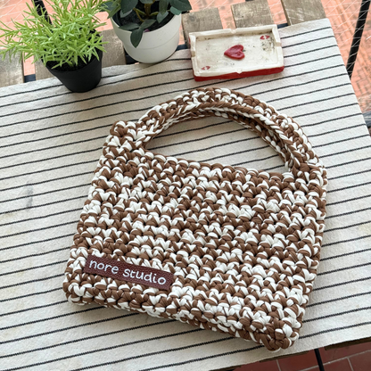 Capuccino Cloud Bag - Chunky Soft Cotton Crochet Bag