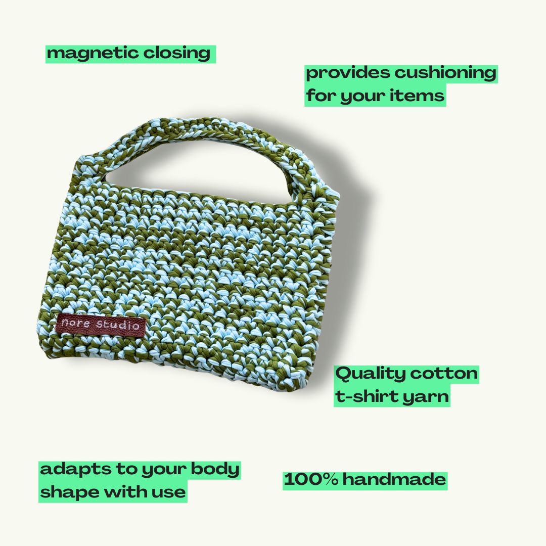 Y2K Fantasy Cloud Bag - Chunky Soft Cotton Crochet Bag