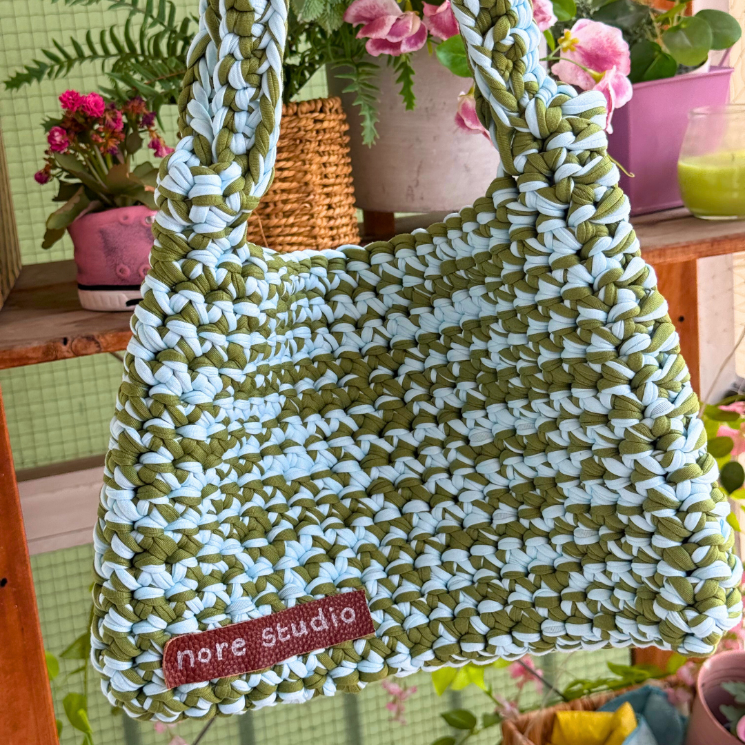 Y2K Fantasy Cloud Bag - Chunky Soft Cotton Crochet Bag