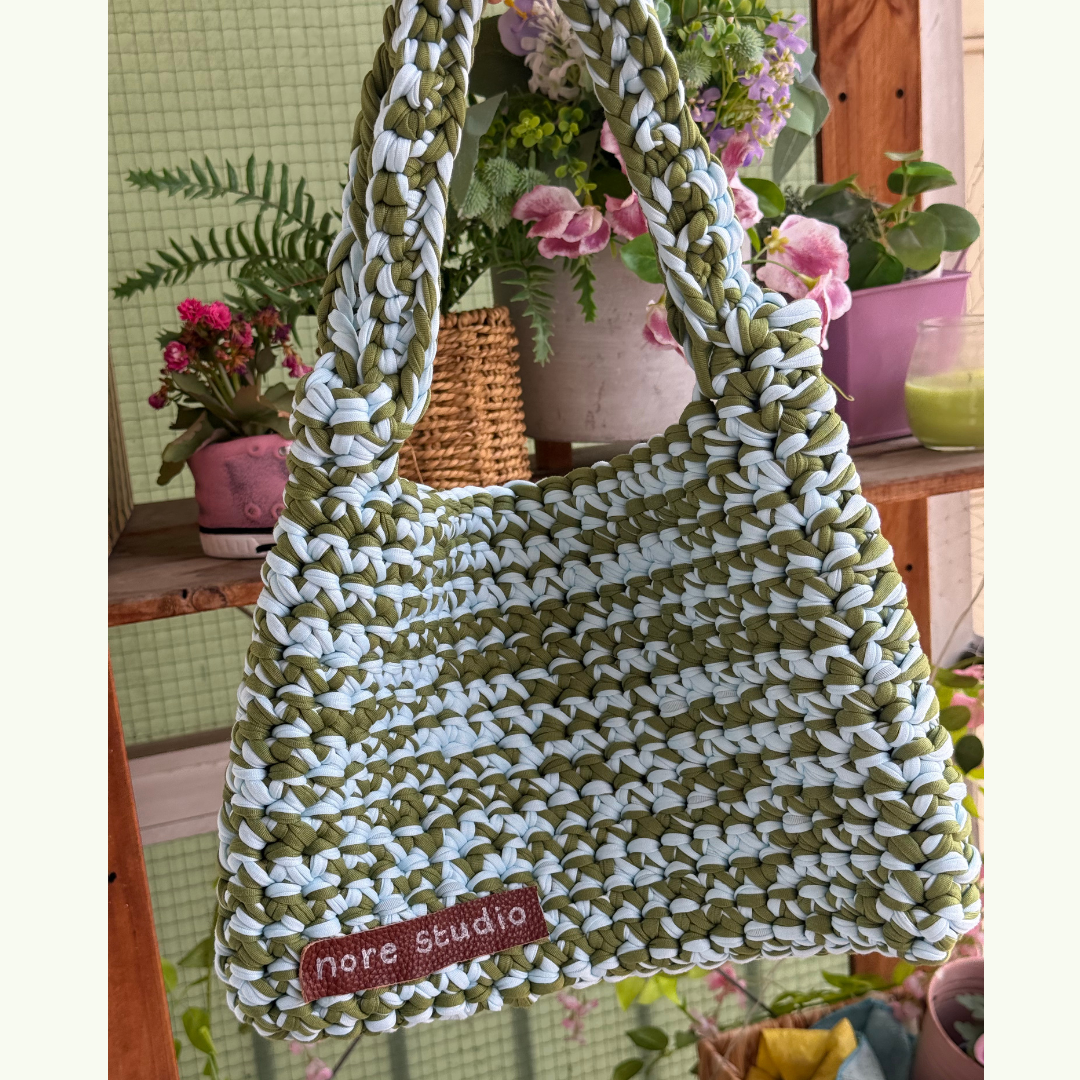 Y2K Fantasy Cloud Bag - Chunky Soft Cotton Crochet Bag