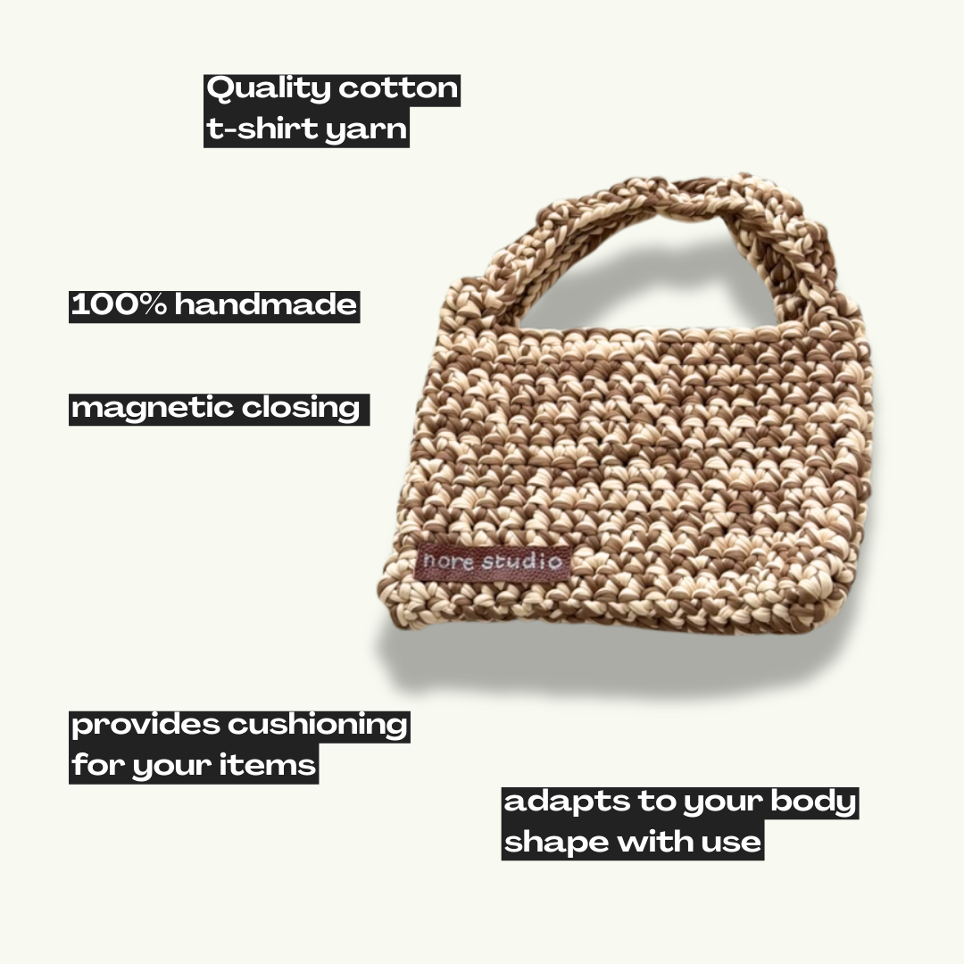 Ice Latte Cloud Bag - Chunky Soft Cotton Crochet Bag